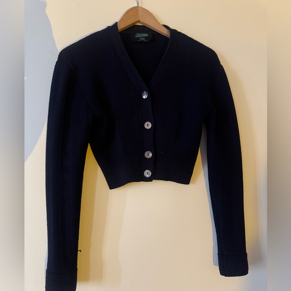 Jean Paul Gaultier Navy Button-Up Cardigan